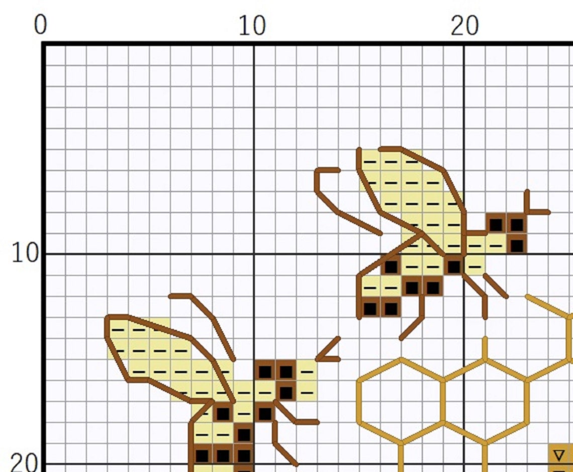 Bumble bee cross stitch pattern Beehive embroidery pattern Etsy