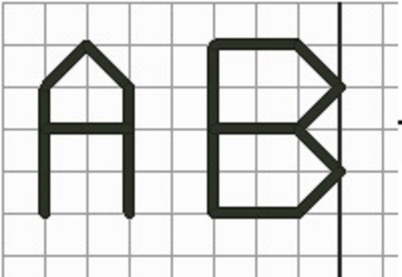 Backstitch alphabet, Cross stitch font, Cross stitch letters, Small alphabeth cross stitch image 6