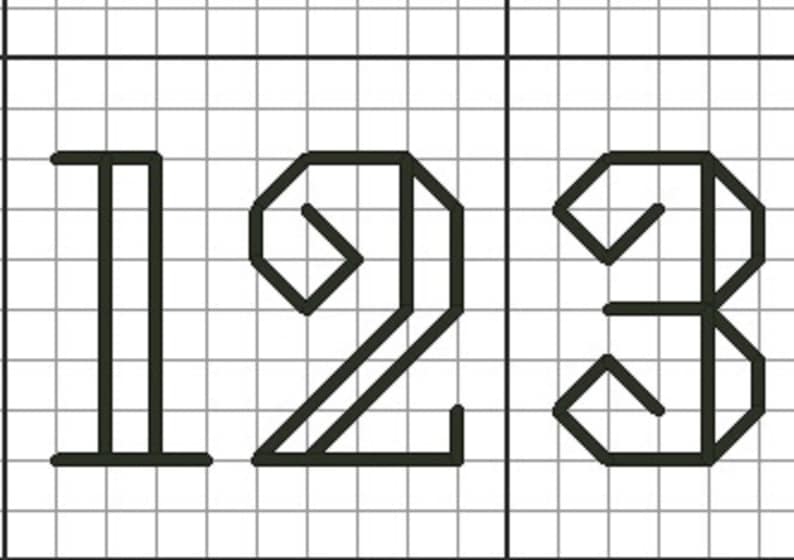 Backstitch Alphabet Cross Stitch Pattern With Letters and Numbers - Etsy