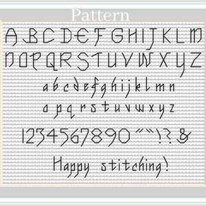 Backstitch Alphabet, Cross Stitch Font, Cross Stitch Letters, Cross ...