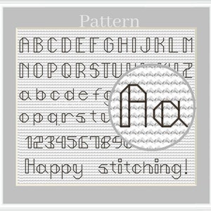 Backstitch Alphabet Pattern, Cross Stitch Fonts, Cross Stitch Letters ...