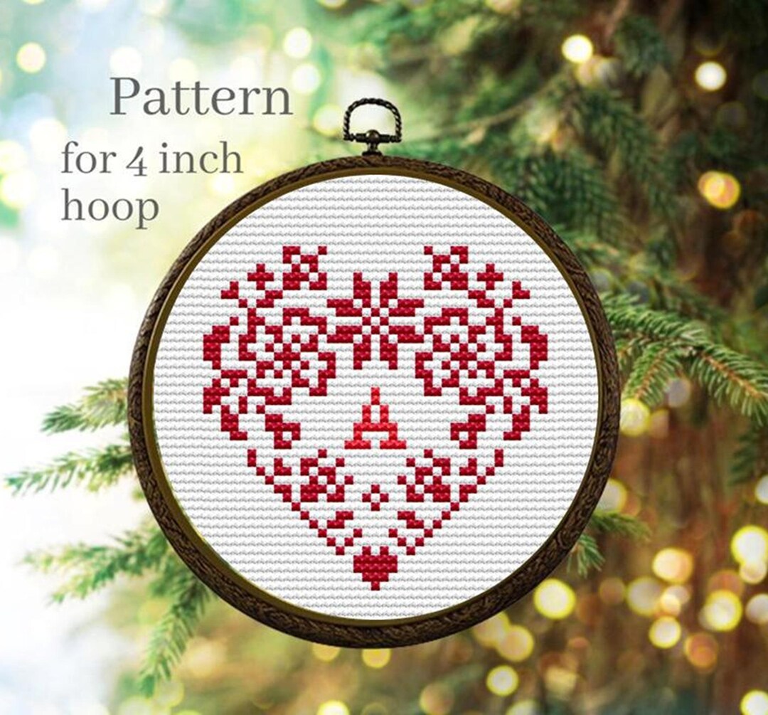 Kbc Pattern Christmas Ornament Cross Stitch Pattern With Alphabet Chart for ...