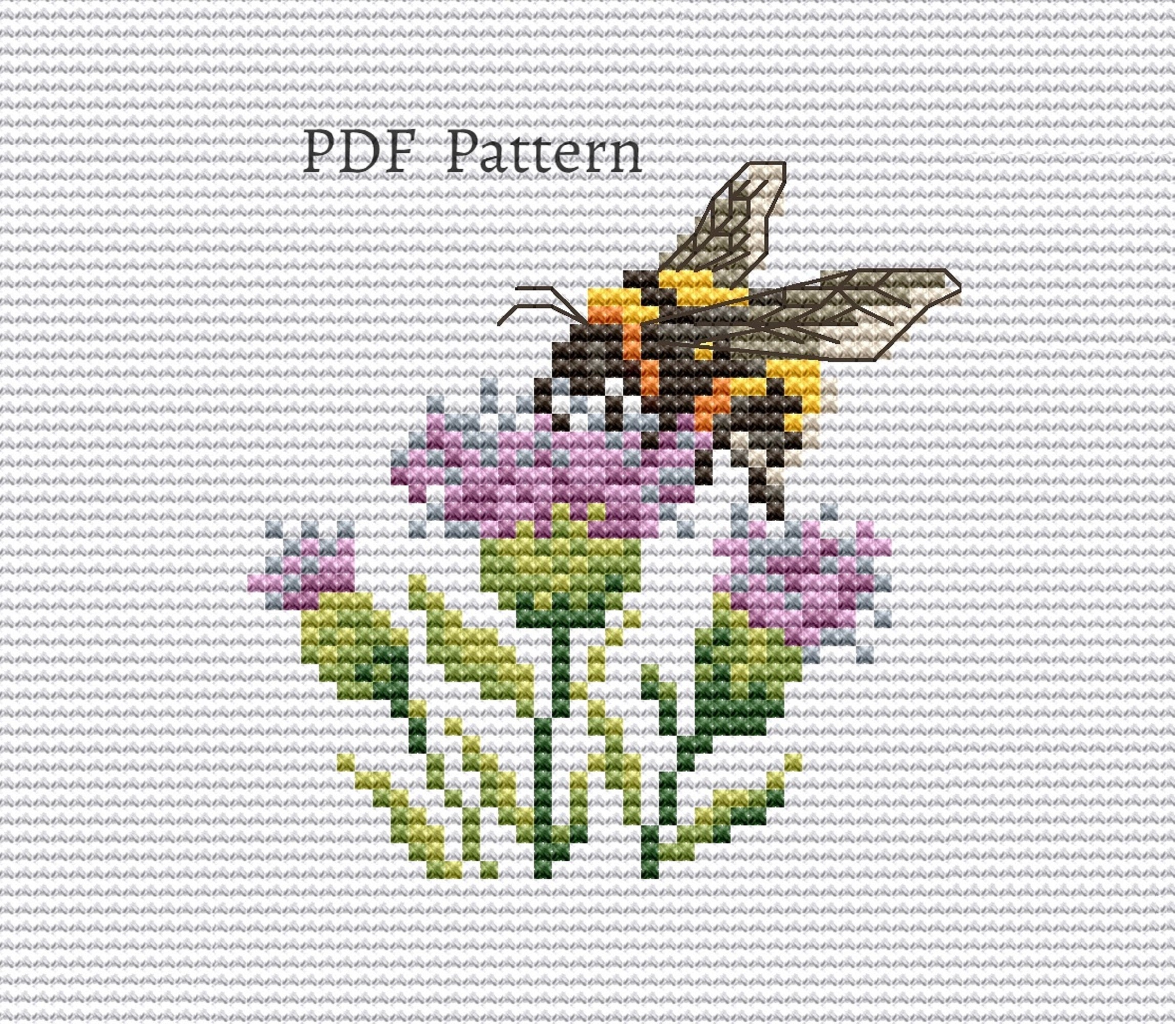 Ultimate Floral CROSS STITCH/クロスステッチ クロスステッチキット 咲く花、散る花(11CT、図案印刷あり