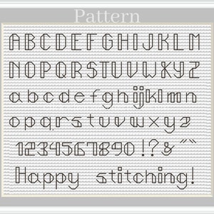 Backstitch Alphabet Pattern, Cross Stitch Fonts, Cross Stitch Letters ...