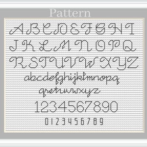 Backstitch Alphabet Cross Stitch Font Back Stitch Alphabet - Etsy Canada