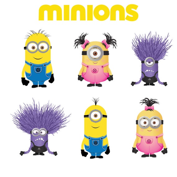 Minions svg, Minions Silhouettes Svg, Dxf, Eps , Png Cut files,Minions file...