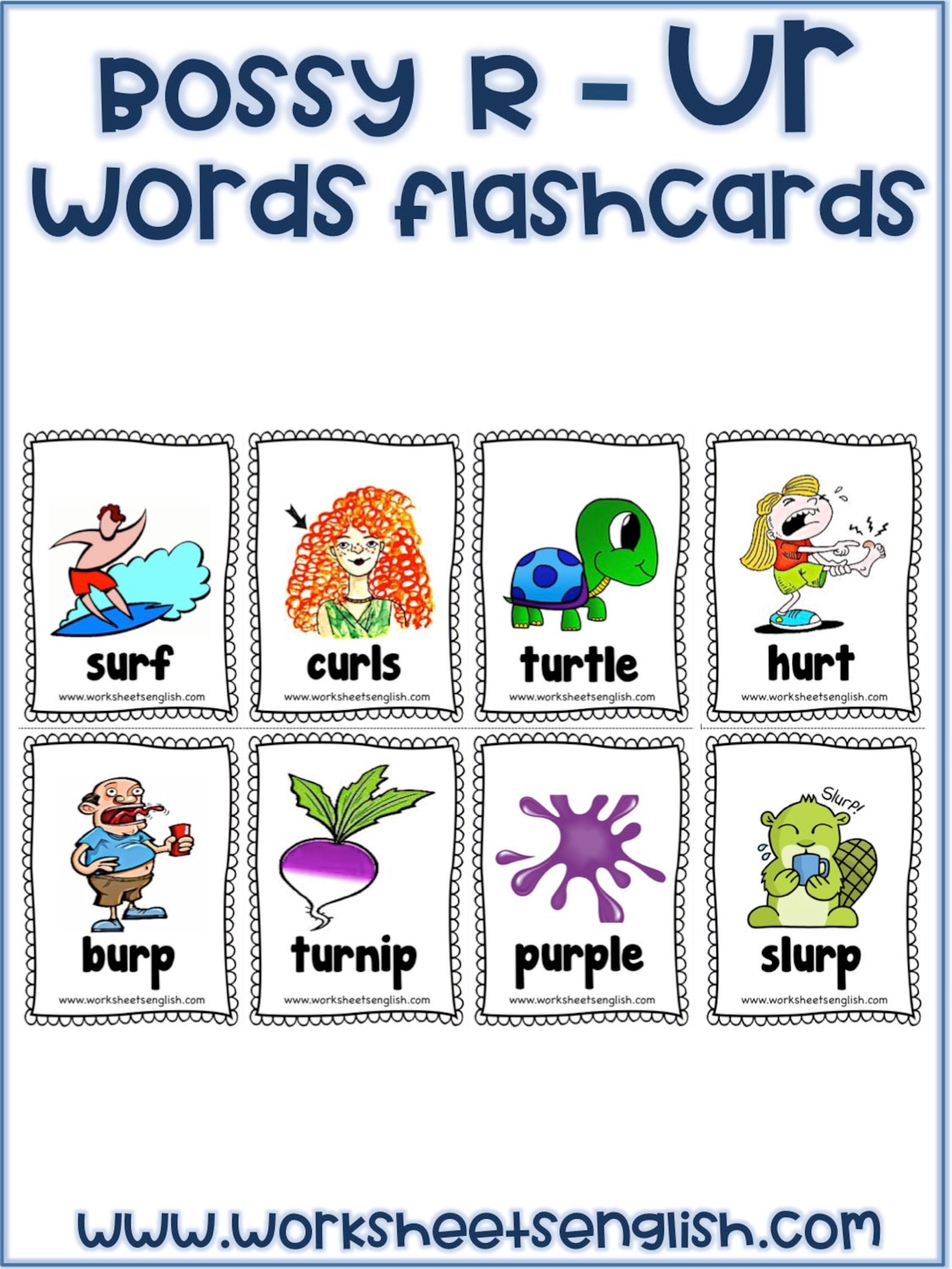Phonics flashcards Bossy R/ R-controlled words ar er ir or | Etsy
