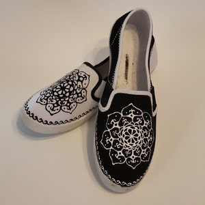 Yin yang mandala shoes