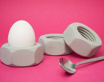 Egg cup made of concrete men's gift women's gift gift idea