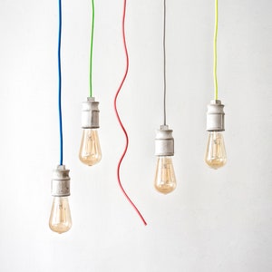 Pendant light, hanging light, wall light, wall lamp, concrete light, Edison lamp, vintage, industrial,