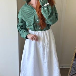 Vintage L.L.Bean Oversized Green Button Down, Oversized Shirt , oversized plaid button down, boyfriend shirt