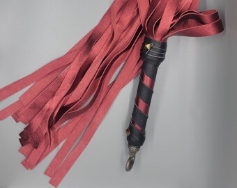 Red and Black Leather Flogger