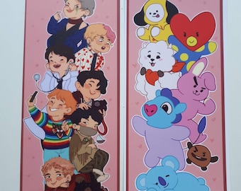 BTS and BT21 bookmarks