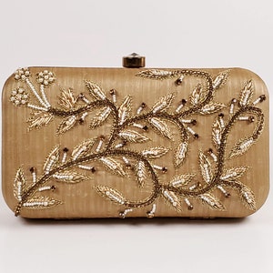 Bolso bordado, clutch de seda, regalo de boda para ella, SURI