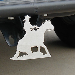 REINING HORSE CHROME hitch cover