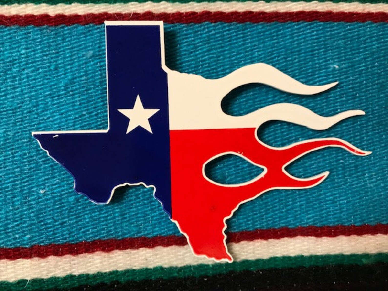 TEXAS FLAMES FLAG / Metal / Powder Coated Etsy