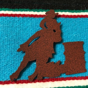 BARREL RACER MAGNET / Metal Magnet / Powder Coated Magnet