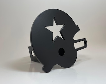black football helmet hitch cover STAR HELMET Black Hitch Cover