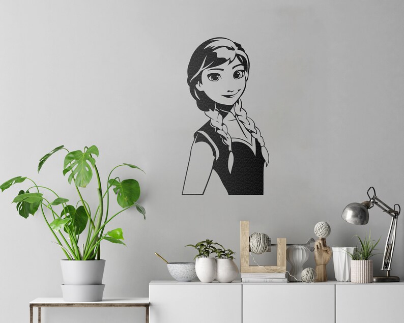 Download Printable Frozen Anna SVG Silhouette Elsa vector stencil ...