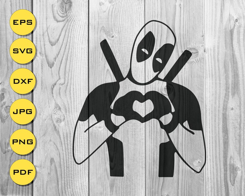 Download Deadpool valentine SVG Silhouette Printable wall art ...