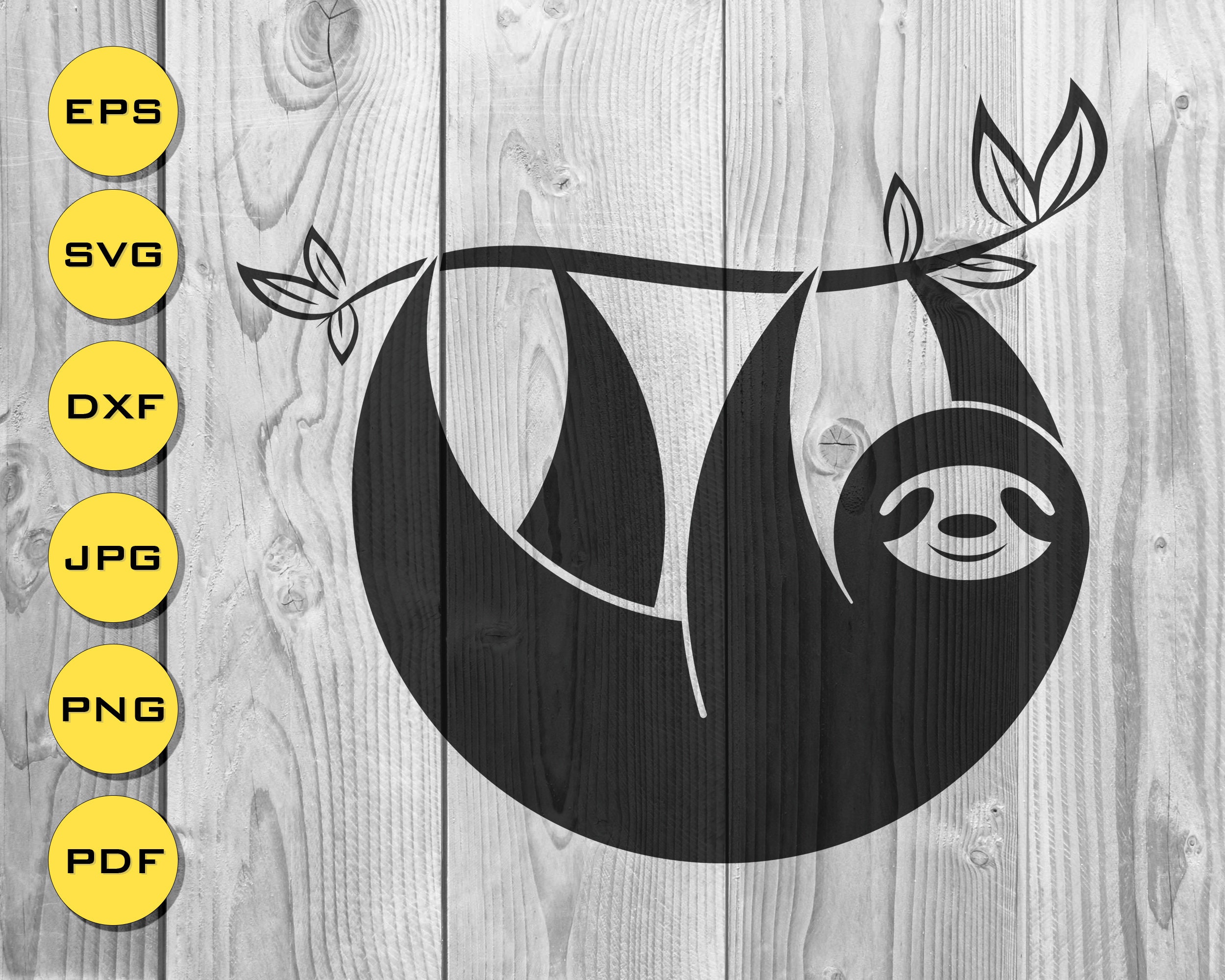 Faultier SVG faul Tier Silhouette Geist Tier Schablone Cricut | Etsy