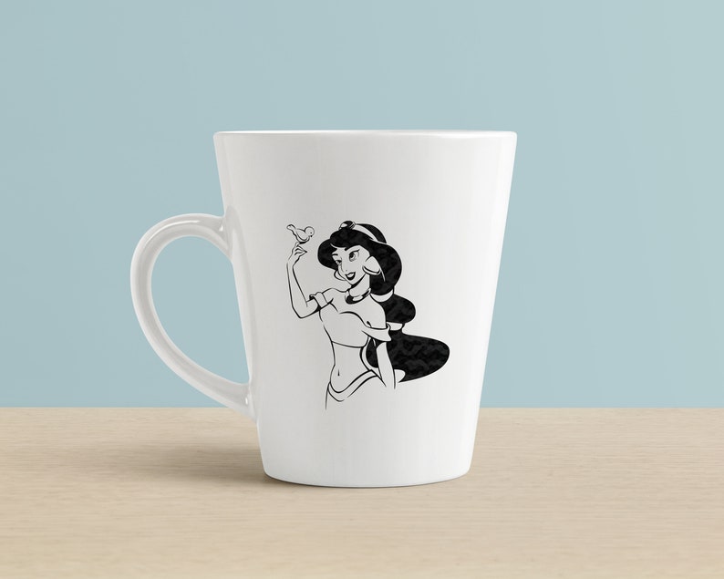 Download Printable Jasmine SVG Silhouette vector stencil Aladdin | Etsy