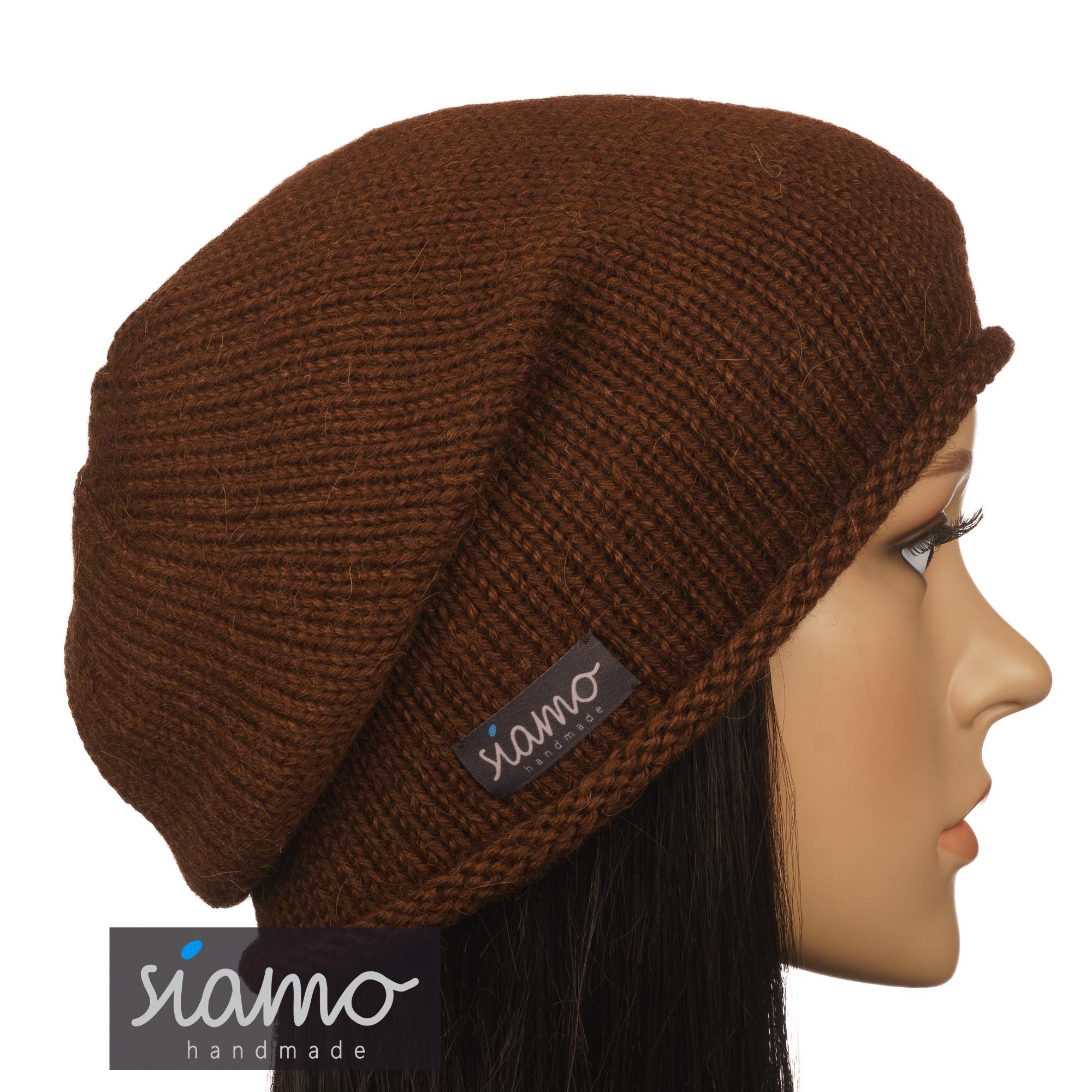 Beanie TALARA Chocolate Brown 100% Baby Alpaca Unisex  display picture 3