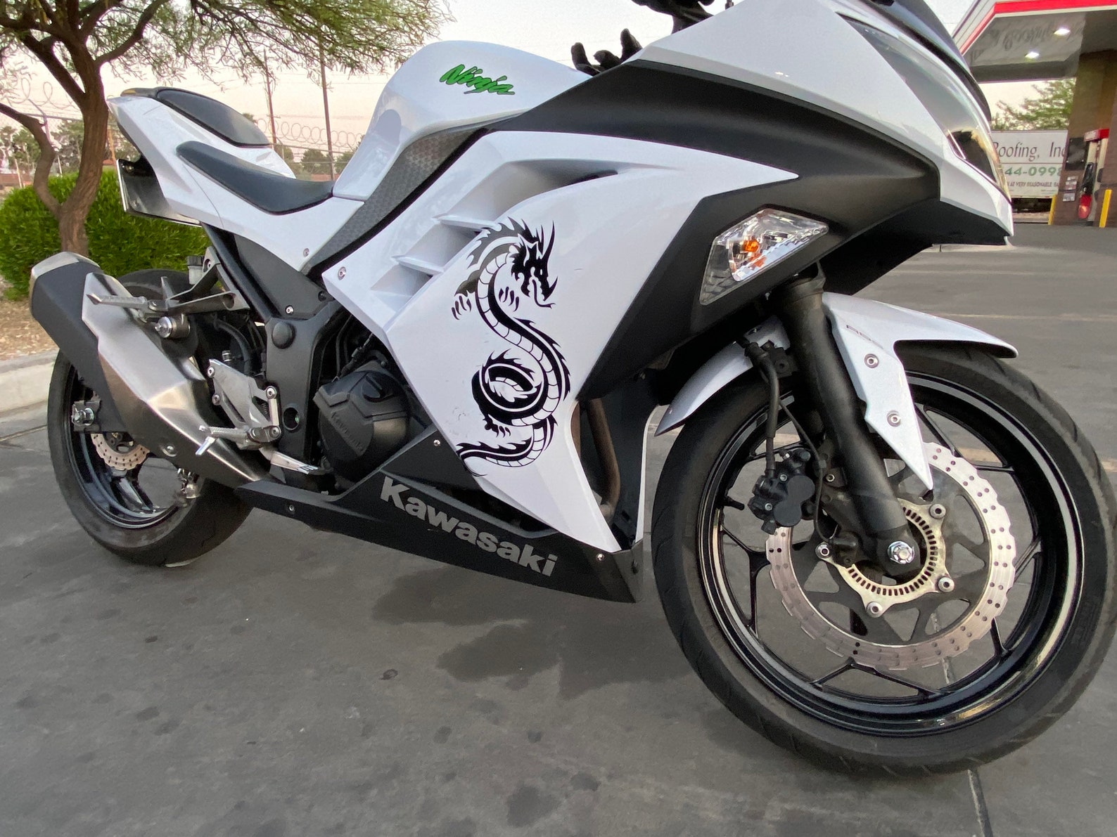 Black dragon car/motorcycle decals Etsy