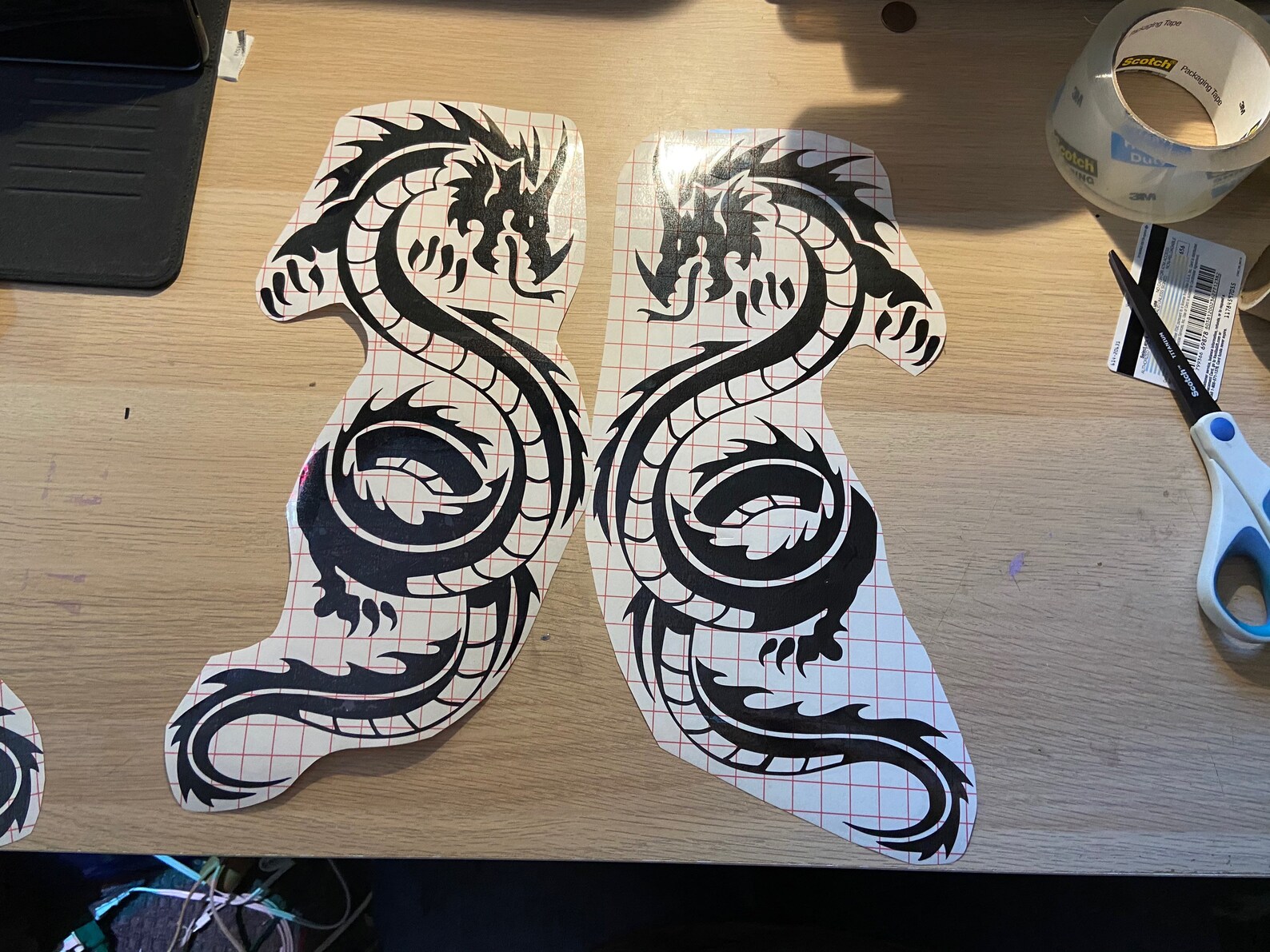 Black dragon car/motorcycle decals Etsy