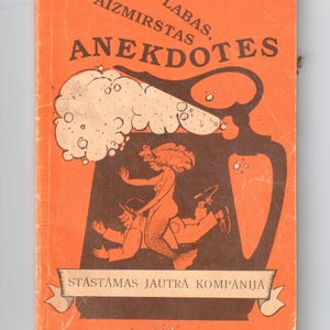 Rare livre vintage pour enfants en letton Anekdotes
