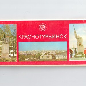 Guide touristique soviétique vintage de Krasnotyrinsk, Oural, fabriqué en URSS en 1979
