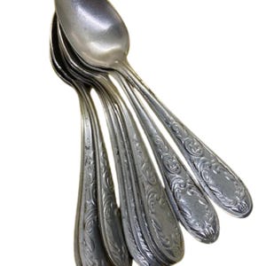 Vintage Aluminum Tea Spoons – Set of 11 rare coffee spoon