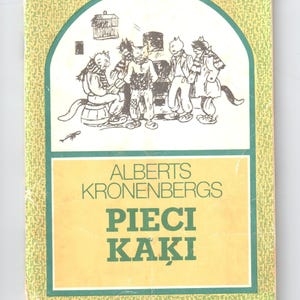 Alberts Kronenbergs Pieci Kaķi - Rare vintage Latvian language children&#39;s book