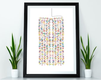 A Thousand Paper Cranes Good luck and Good Fortune Art Print