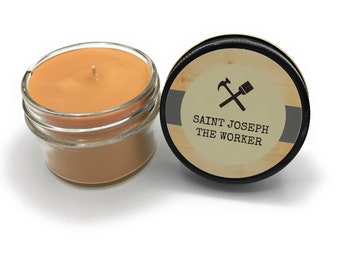 St. Joseph | Birchwood Vanilla | Catholic Scented Candle | Catholic Gift | Saint Candle | Gifts For Men | Pro-life | Man Candle