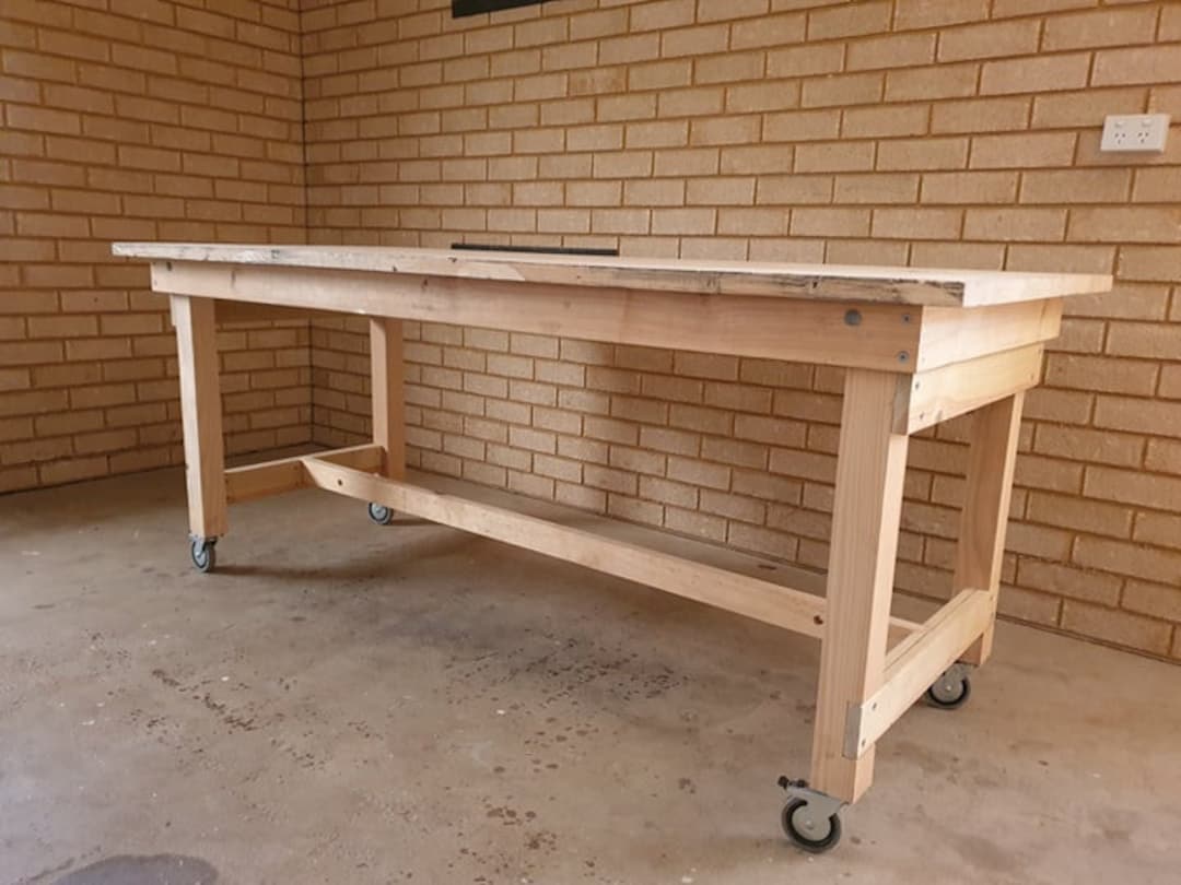 Folding Work Bench Wall Mountable. Build Plans imperial US Standard Lumber  Sizes 