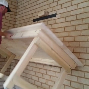 Folding Work Bench Wall Mountable.Build plans Metric AUS image 6