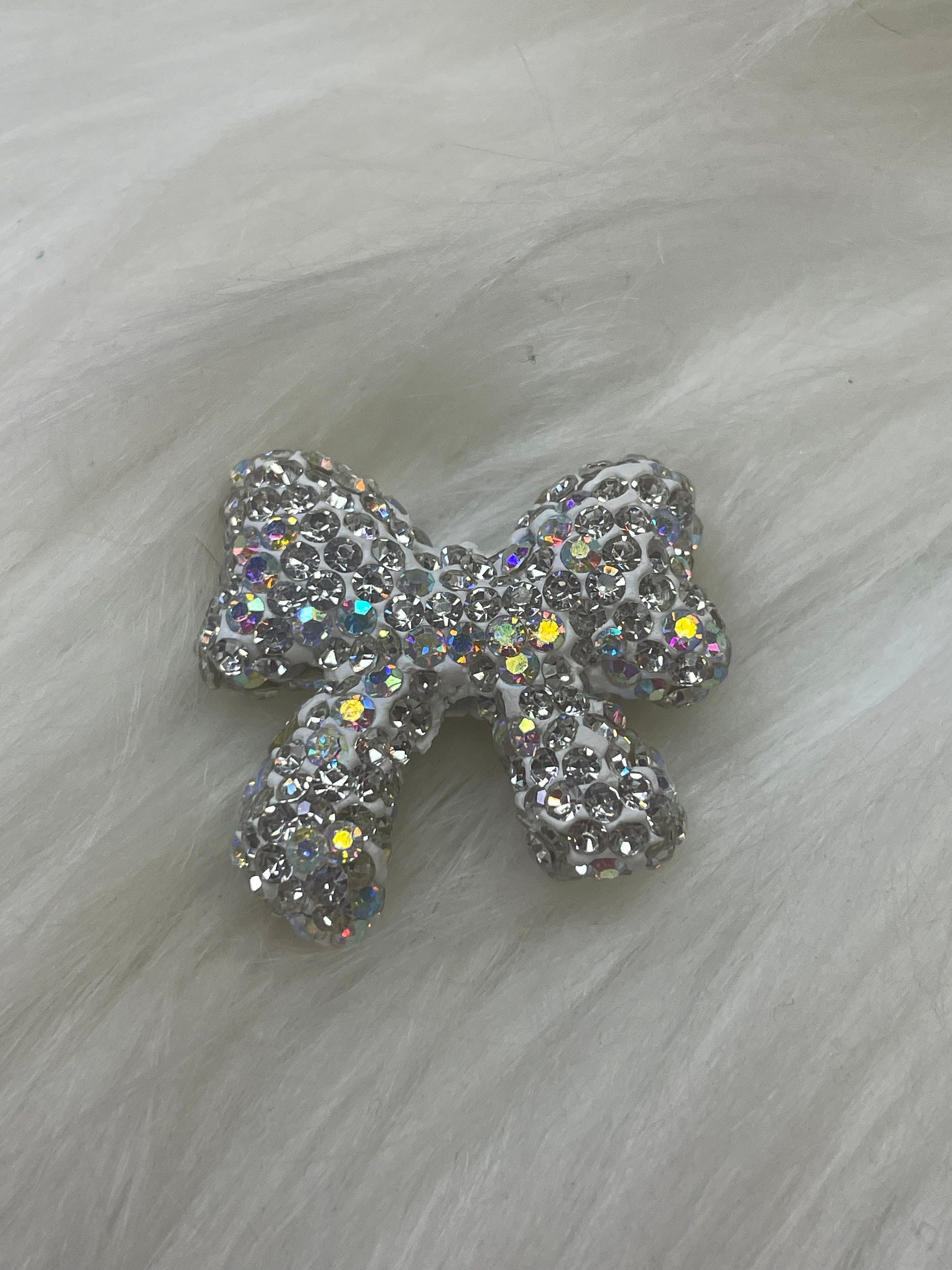 Extra Fancy Sparkly Rhinestone Bow Ribbon DIY Beads - Your Color Choice ...