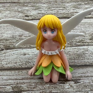 Magical Fairy 3D Bead Topper Only Your Choice Color Yellow sitting Fairy