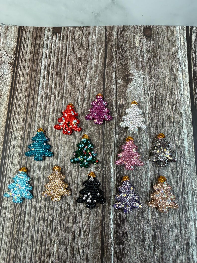 Extra Fancy Sparkly Rhinestone Christmas Tree Beads - Your Color Choice image 4