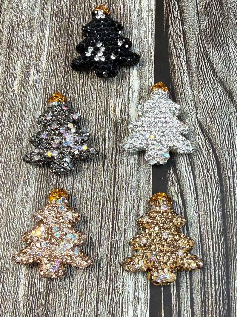 Extra Fancy Sparkly Rhinestone Christmas Tree Beads - Your Color Choice image 3
