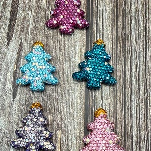 Extra Fancy Sparkly Rhinestone Christmas Tree Beads - Your Color Choice image 2