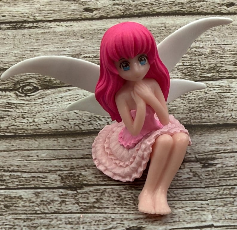 Magical Fairy 3D Bead Topper Only Your Choice Color Pink Hand over Heart