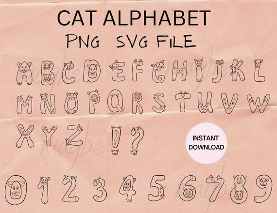 Watermark Letter Set Cat