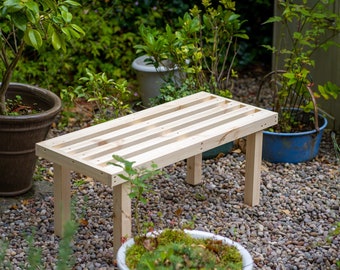 Wooden garden table 500mm or 900mm - joiner made outdoor table