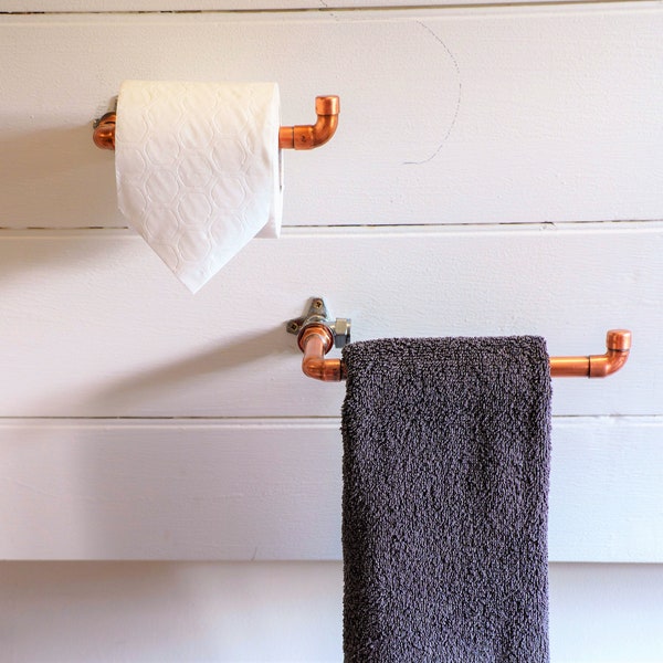 Towel Rail and Toilet Roll Holder Etsy UK