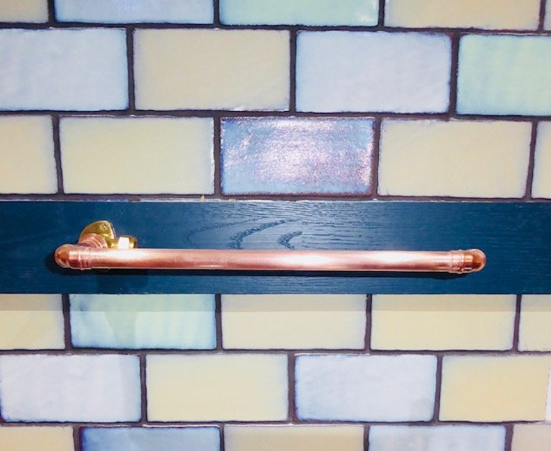 Copper Kitchen Roll Holder With Chrome / Brass Fittings Etsy UK