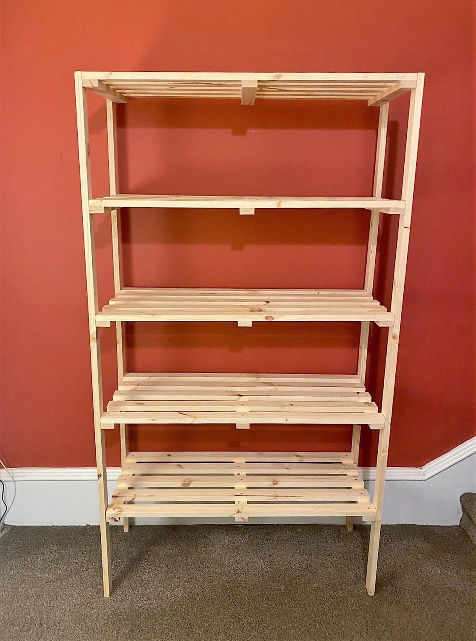 Free Standing Shelf Unit 3 4 or 5 Shelves Etsy UK