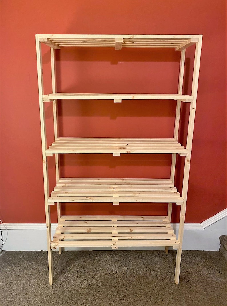 Free Standing Shelf Unit 3 4 or 5 Shelves Etsy UK