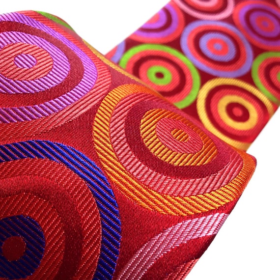 Brand New Rare Tie Bright Colorful Lawrence Ivey 100/% Silk Multi-color Necktie